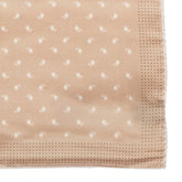 Cream Windsor Paisley Silk Pocket Square